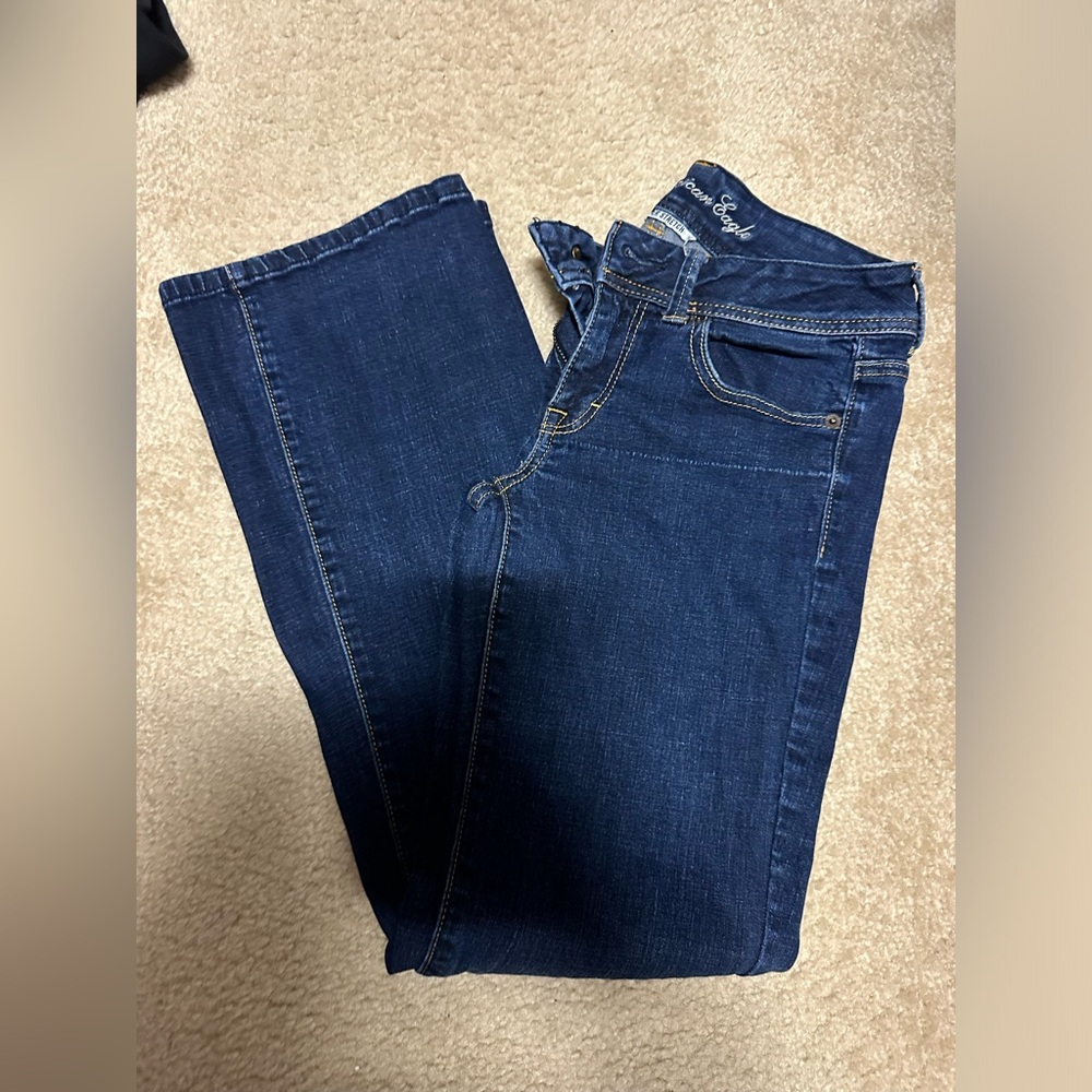 American Eagle Outfitters Women's Dark Blue Boot Cut Jeans